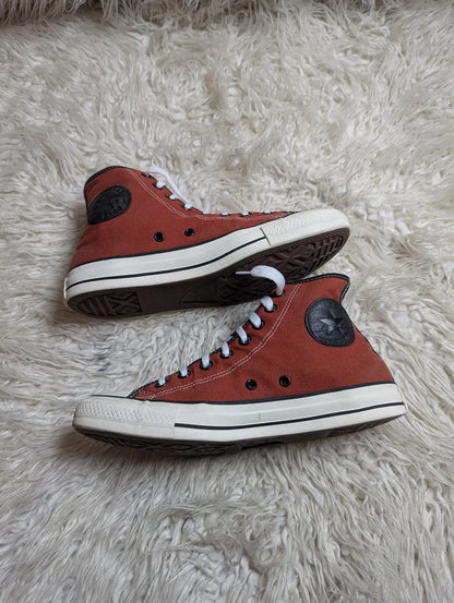 Chuck Taylor | red terracotta, black, and white  colorway | High top| Converse