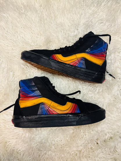 Vans Old Skool hi Top Refract Black orange