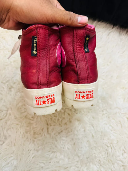 Converse CTAS Hi Red Gore-Tex Lugged Waterproof Leather 565007C
