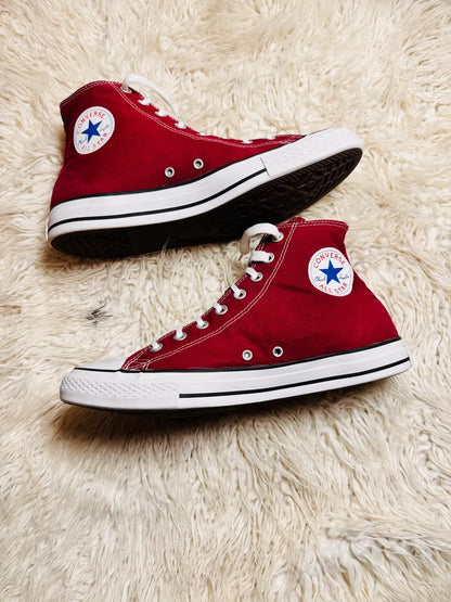 Chuck Taylor | white & Maroon | High top| Converse
