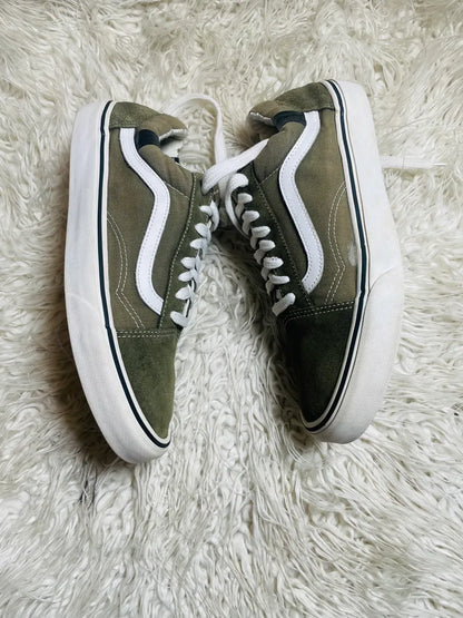 Vans | Olive Green & White | Lo Top | Old Skool