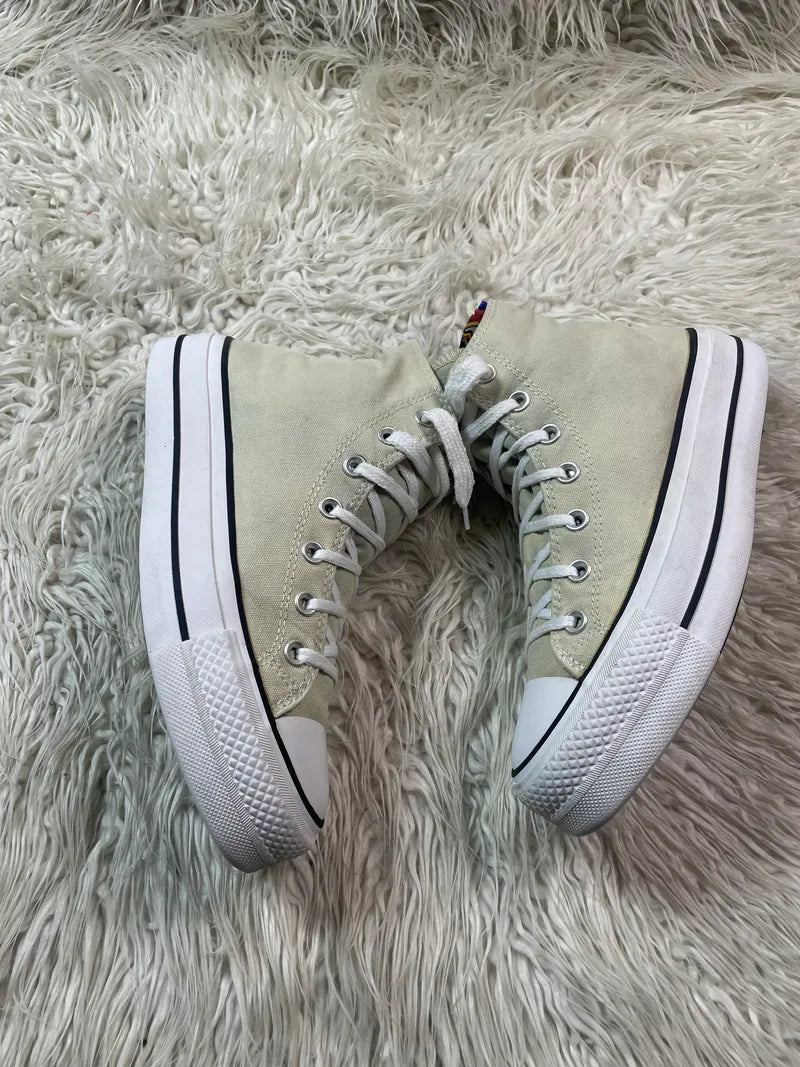 Chuck Taylor | Cream & White | High top| Converse | Platforms