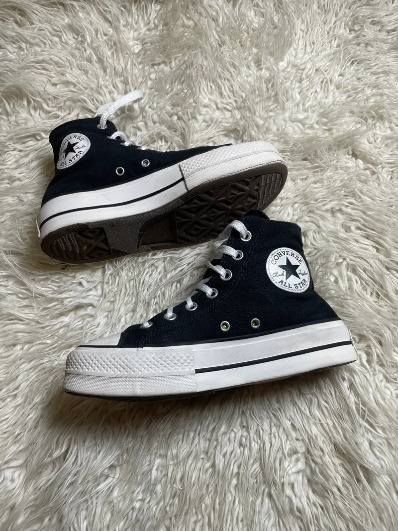 Chuck Taylor | Black & White | High top| Converse | Platforms