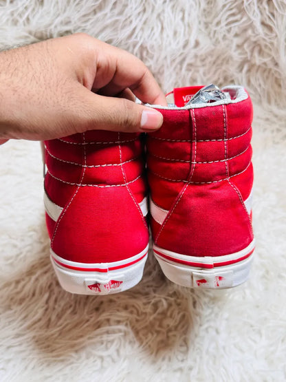 Vans | Red & White | Hi Top | Old Skool
