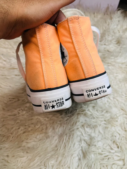 Converse Chuck Taylor All Star Lift Platform High Orange 🧡