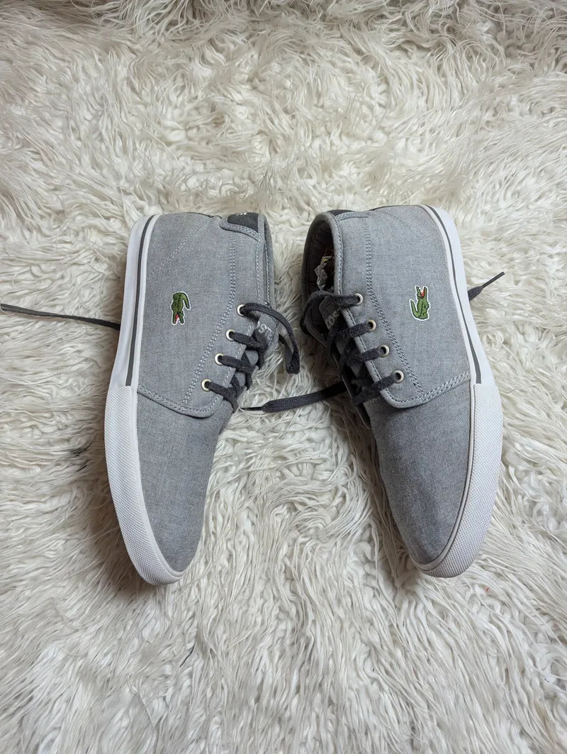grey canvas Lacoste Ampthill chukka-style low-top sneakers