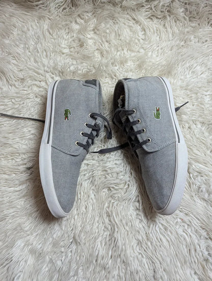 grey canvas Lacoste Ampthill chukka-style low-top sneakers