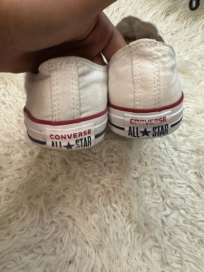 Converse All Star Lo White red strip ❤️🤍💙