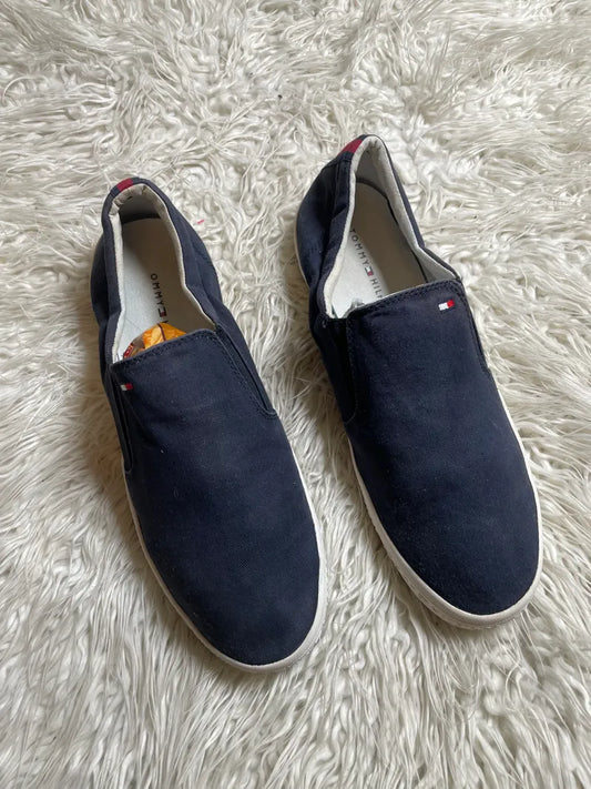 Tommy Hilfiger | navy blue canvas slip-on sneakers