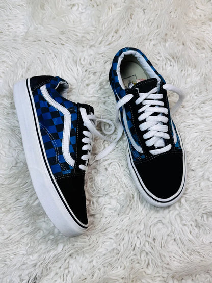 Vans | Black, Blue & White | Checkers | Old Skool