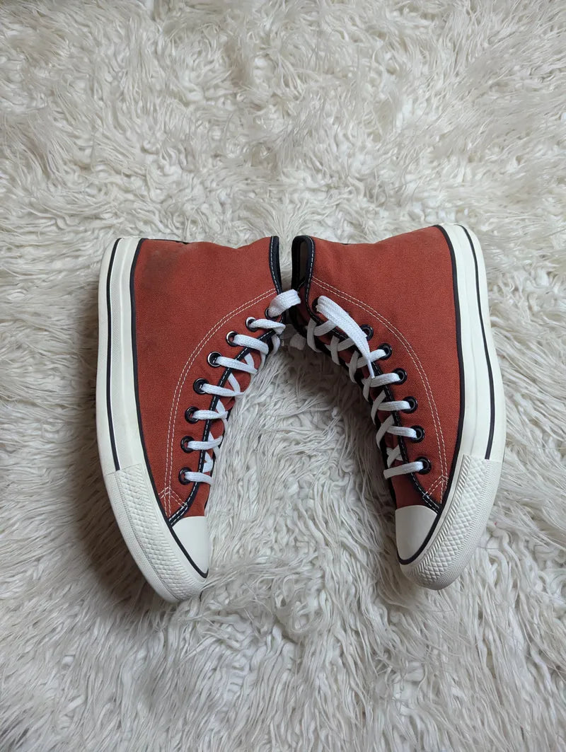Chuck Taylor | red terracotta, black, and white  colorway | High top| Converse