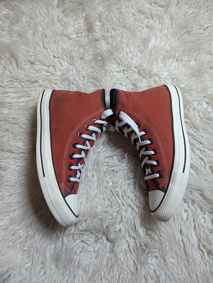 Chuck Taylor | red terracotta, black, and white  colorway | High top| Converse