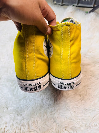 Converse All Star Hi Top Yellow 🤍💛