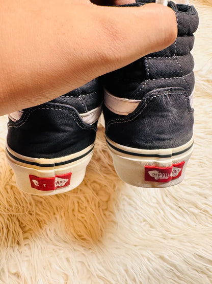 Vans | Black & White | Hi Top | Old Skool Hi Heel