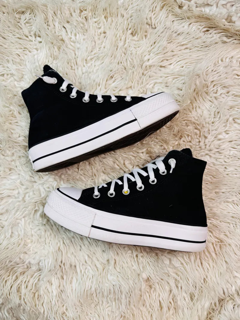 Chuck Taylor | Black & White | High top| Converse | Platforms