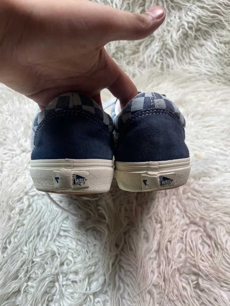 Vans | Blue & White | Lo Top | checkrs | Old Skool