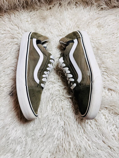 Vans | Green & White | Lo Top | Old Skool