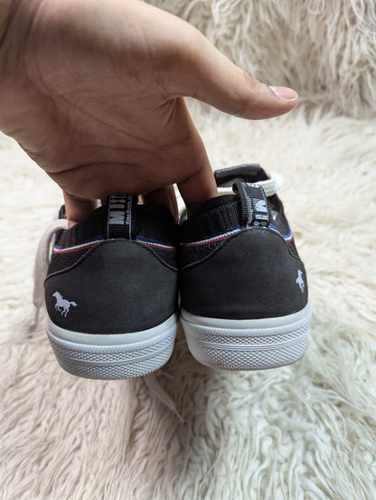 Ribbed-vamp | Black & White |canvas | sneakers