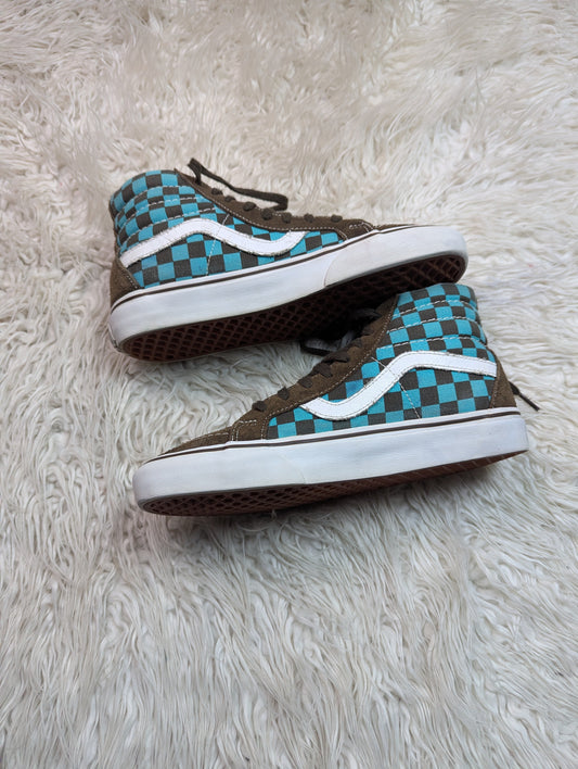 Vans | Brown & Green Check Board | Hi Top | Old Skool