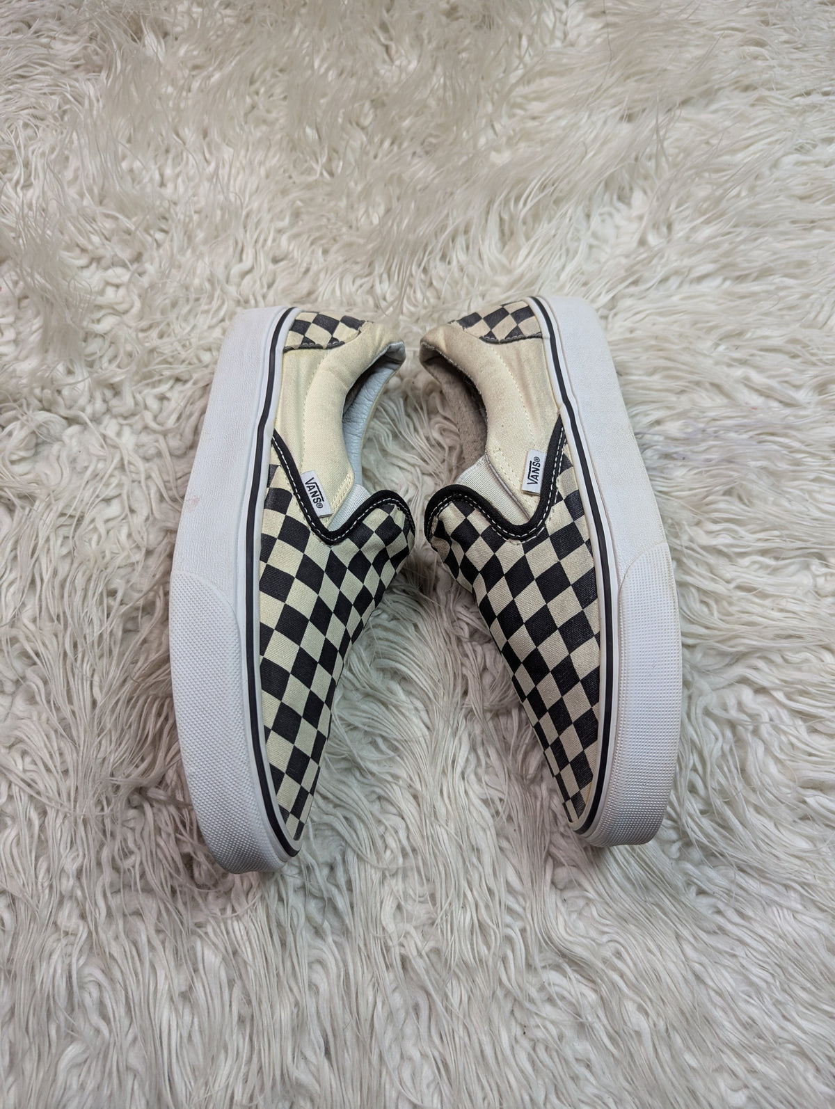 Vans | Black & White | Check Board | Slip Ons