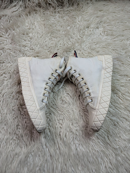 mid-top diamond-foxing canvas sneakers