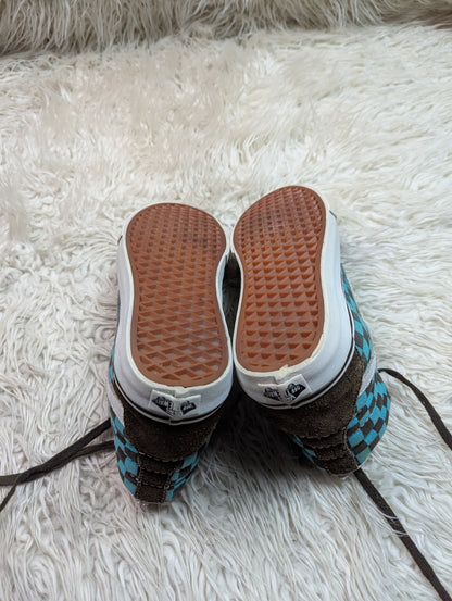 Vans | Brown & Green Check Board | Hi Top | Old Skool