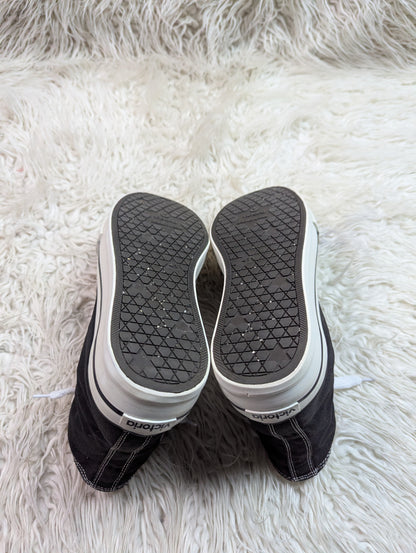 Victoria Tribu high-top canvas platform | Black & white