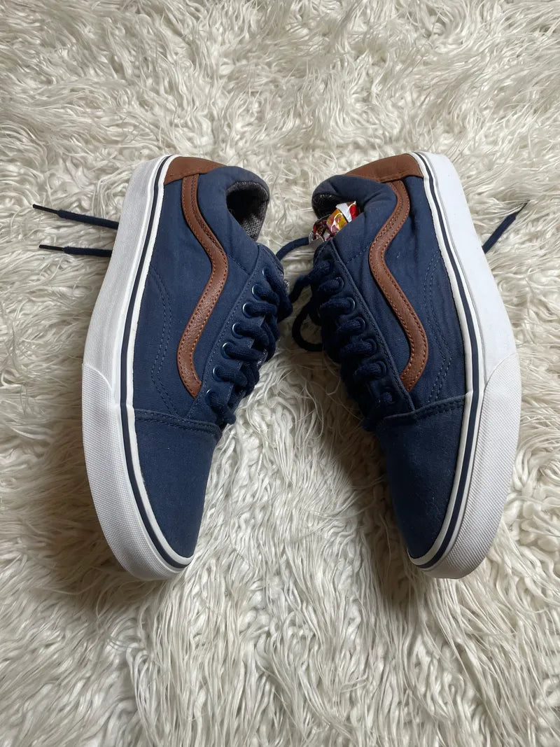 Vans | Navy Blue & White | Lo Top | Old Skool