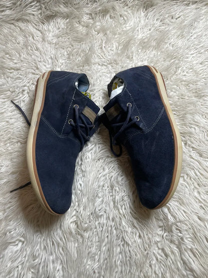 dark blue suede casual shoes