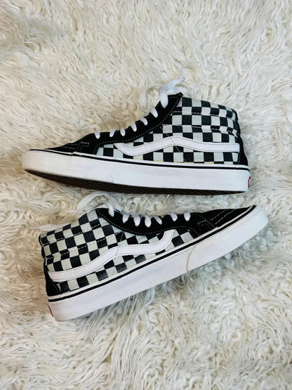 Vans Hi-Top Checkers | Black & White