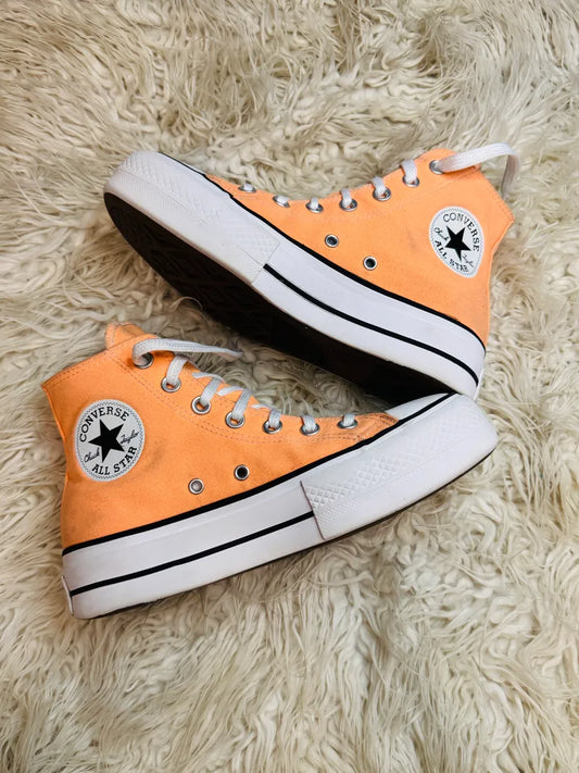 Converse Chuck Taylor All Star Lift Platform High Orange 🧡