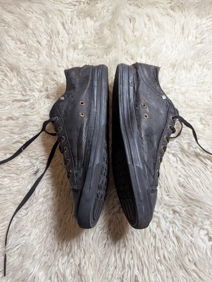 black leather Diesel Expo-Zip Low Sneakers
