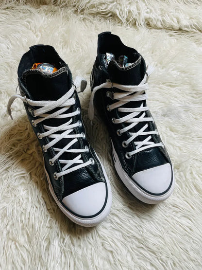 Chuck Taylor | Black & White | Leather | High top| Converse | Padded